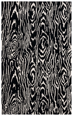Safavieh Ebony Hand-tufted Area Rug: Luxurious Wool Blend, Modern Design, Perfect For Home Decor Elegance Black ,Ivory 80% Wool,20% Cotton Ebn550z-8