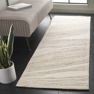 Safavieh Ebony Hand Tufted Runner Rug - Luxurious Ivory And Beige Design For Modern Home Décor Elegance Ivory ,Beige 80% Wool,20% Cotton Ebn551a-28