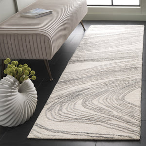 Safavieh Ebony Hand Tufted Runner Rug - Luxurious Ivory And Beige Design For Modern Home Décor Elegance Ivory ,Grey 80% Wool,20% Cotton Ebn551f-28