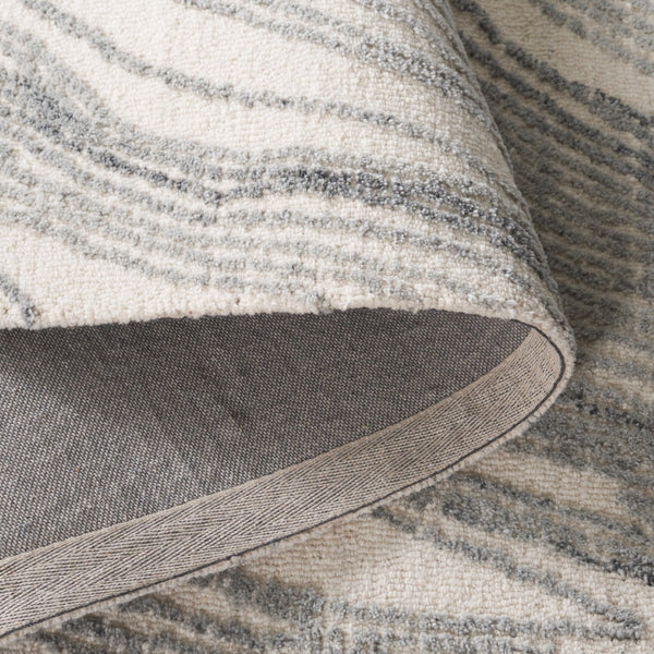 Safavieh Ebony Modern Area Rug - Hand-tufted Luxury Craftsmanship For Sophisticated Home Décor And Comfort Ivory ,Grey 80% Wool,20% Cotton Ebn551f-4