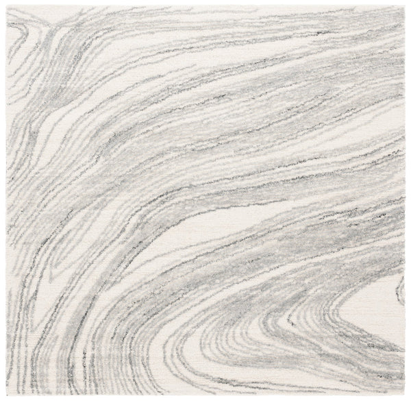 Safavieh Ebony Hand Tufted Runner Rug - Luxurious Ivory And Beige Design For Modern Home Décor Elegance Ivory ,Grey 80% Wool,20% Cotton Ebn551f-6sq