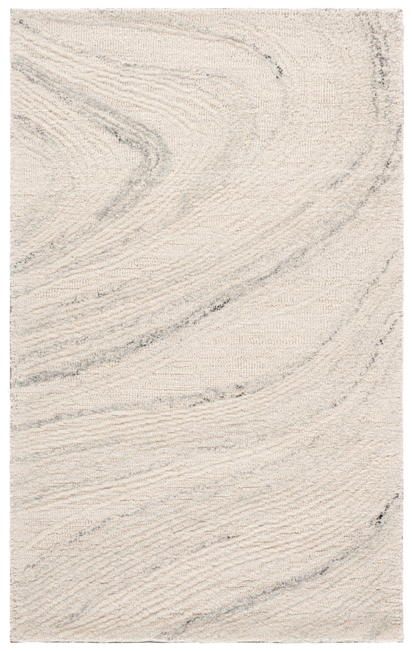 Safavieh Ebony Modern Area Rug - Hand-tufted Luxury Craftsmanship For Sophisticated Home Décor And Comfort Ivory ,Light Grey 80% Wool,20% Cotton Ebn551g-4
