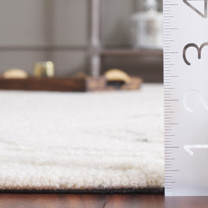 Safavieh Ebony Hand Tufted Runner Rug - Luxurious Ivory And Beige Design For Modern Home Décor Elegance Ivory ,Light Grey 80% Wool,20% Cotton Ebn551g-5