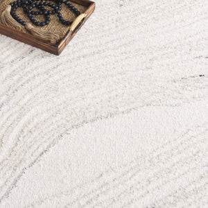 Safavieh Ebony Hand Tufted Runner Rug - Luxurious Ivory And Beige Design For Modern Home Décor Elegance Ivory ,Light Grey 80% Wool,20% Cotton Ebn551g-5