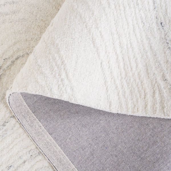 Safavieh Ebony Hand Tufted Runner Rug - Luxurious Ivory And Beige Design For Modern Home Décor Elegance Ivory ,Light Grey 80% Wool,20% Cotton Ebn551g-5