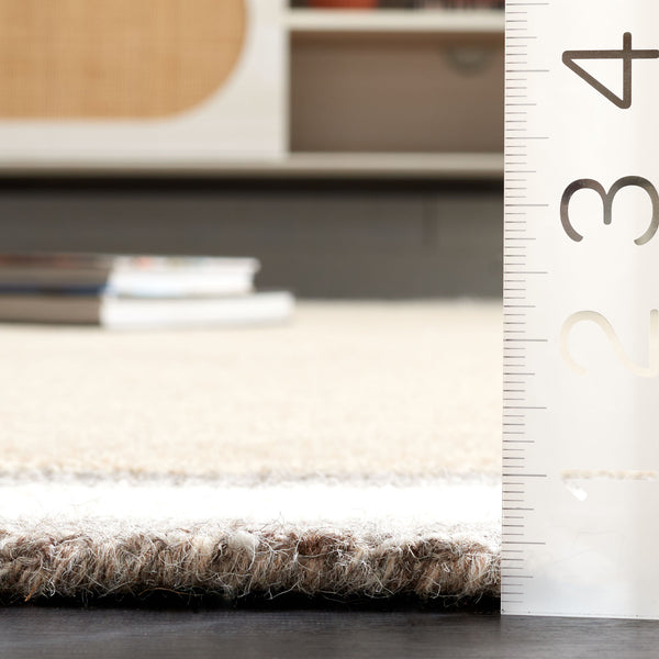 Safavieh Ebony Hand-tufted Beige/Ivory Area Rug 6' X 9' – Artisan Quality, Luxurious Softness, Timeless Elegance Beige ,Ivory 80% Wool 20% Cotton Ebn607b-6