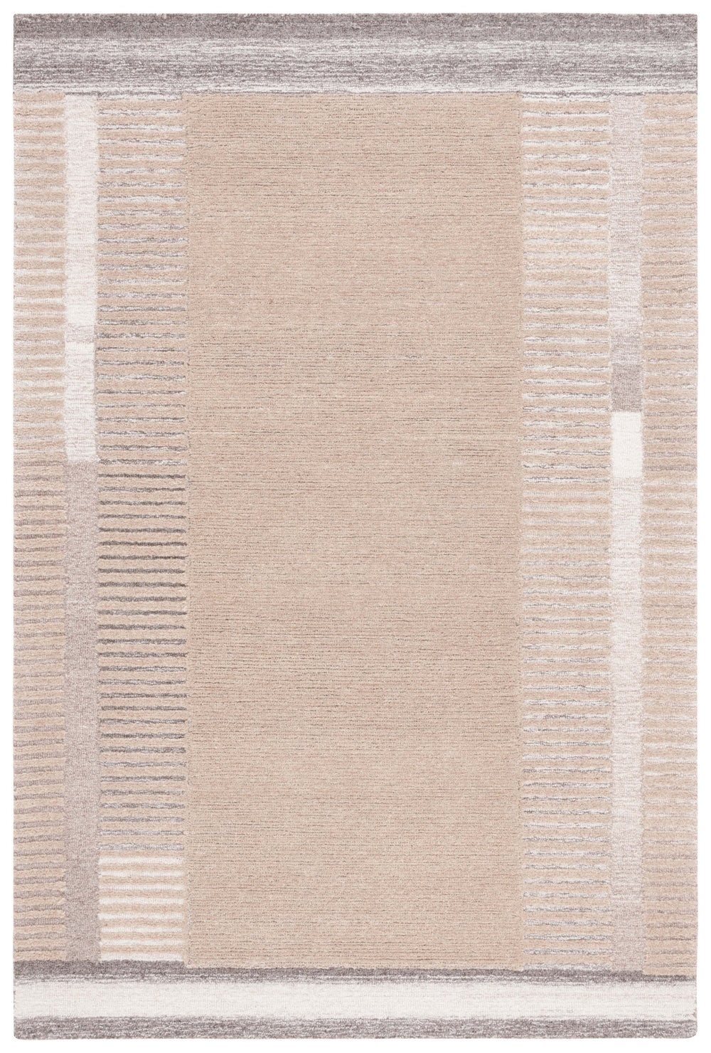 Safavieh Ebony Hand-tufted Beige/Ivory Area Rug 6' X 9' – Artisan Quality, Luxurious Softness, Timeless Elegance Beige ,Ivory 80% Wool 20% Cotton Ebn607b-6