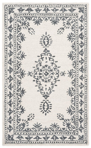 Safavieh Ebony Hand-Tufted Wool Oriental Area Rug in Ivory Grey for Living and Dining Rooms EBN650A-4