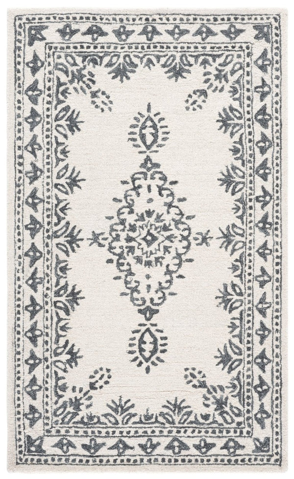 Safavieh Ebony Hand-Tufted Wool Oriental Area Rug in Ivory Grey for Living and Dining Rooms EBN650A-4