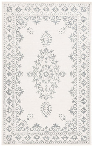 Safavieh Ebony Hand Tufted Wool Blend Oriental Area Rug Ivory Grey Geometric Living Room EBN650A-5