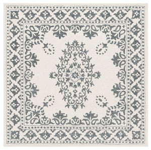 Safavieh Ebony Hand Tufted Wool Oriental Rug in Ivory Grey for Living Room or Dining Space EBN650A-6SQ