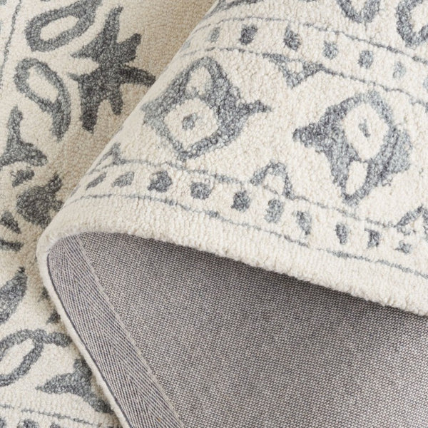 Safavieh Ebony Hand-Tufted Wool Blend Oriental Area Rug Ivory Grey Traditional Living Room EBN650A-6