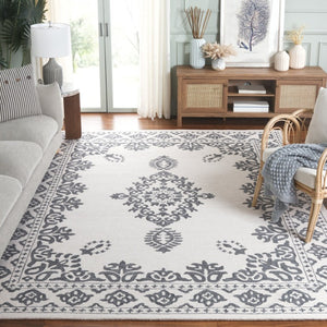 Safavieh Ebony Hand Tufted Wool Oriental Area Rug Ivory Grey Classic Pattern for Living Room EBN650A-8