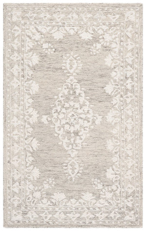 Safavieh Ebony Hand Tufted Wool Cotton Oriental Rug Artisan Crafted Grey Ivory Indoor Accent EBN650F-4