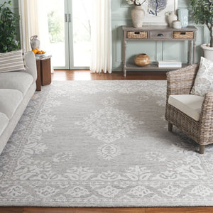 Safavieh Ebony Hand-Tufted Wool Oriental Area Rug Grey Ivory Traditional Living Room Floor EBN650F-8