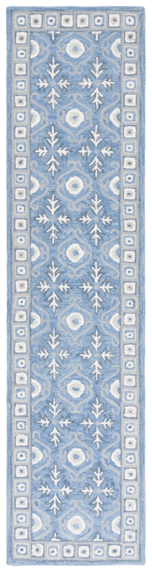 Safavieh Ebony Hand-tufted Area Rug: Luxurious Floral Design In Timeless Colors For Sophisticated Spaces Blue ,Ivory 80% Wool And 20% Cotton Ebn651m-2