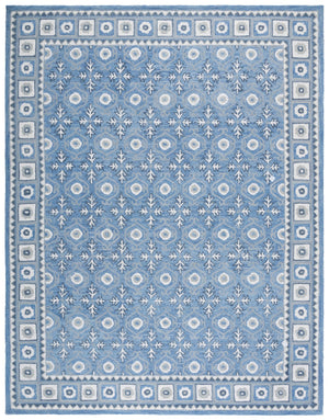Safavieh Ebony Hand-tufted Area Rug: Luxurious Floral Design In Timeless Colors For Sophisticated Spaces Blue ,Ivory 80% Wool And 20% Cotton Ebn651m-2