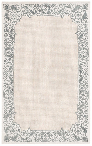 Safavieh Ebony Hand Tufted Wool Cotton Oriental Rug Ivory Grey Traditional Living Room EBN654A-5