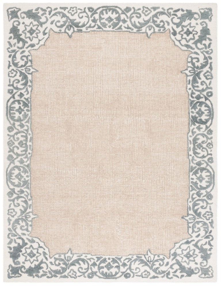 Safavieh Ebony Hand Tufted Wool Cotton Oriental Area Rug Ivory Grey Tones for Living Room EBN654A-8