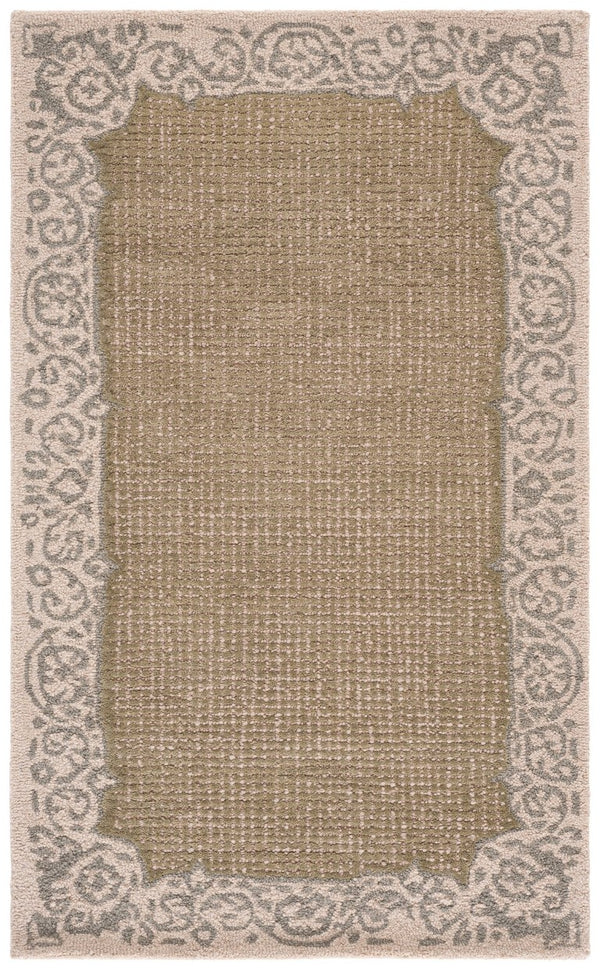 Safavieh Ebony Hand Tufted Wool Oriental Rug Beige Green Indian Artisan Entryway Accent EBN654B-4