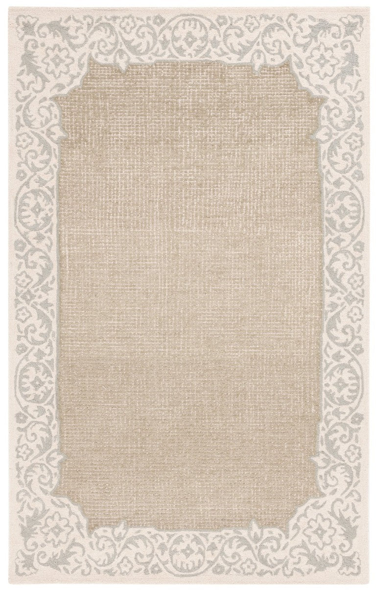 Safavieh Ebony Hand-Tufted Wool Oriental Rug Beige Green Intricate Pattern for Living Room EBN654B-5