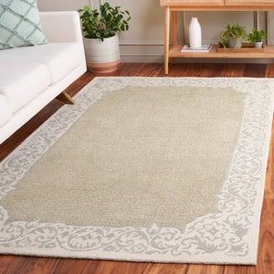 Safavieh Ebony Hand-Tufted Wool Oriental Rug Beige Green Intricate Pattern for Living Room EBN654B-5
