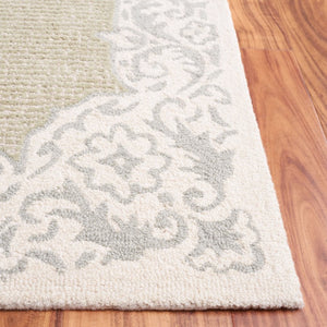 Safavieh Ebony Hand-Tufted Wool Oriental Square Rug in Earthy Beige and Green Tones EBN654B-6SQ