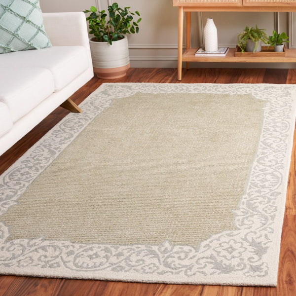 Safavieh Ebony Hand-Tufted Wool Blend Oriental Area Rug Beige Green Low Pile Living Room EBN654B-6