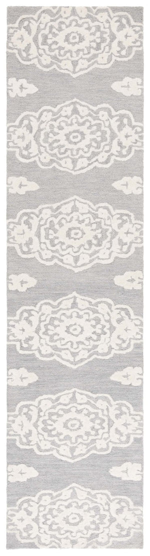 Safavieh Ebony Hand-Tufted Wool Oriental Runner Rug for Hallways with Ivory Grey Pattern EBN655F-29