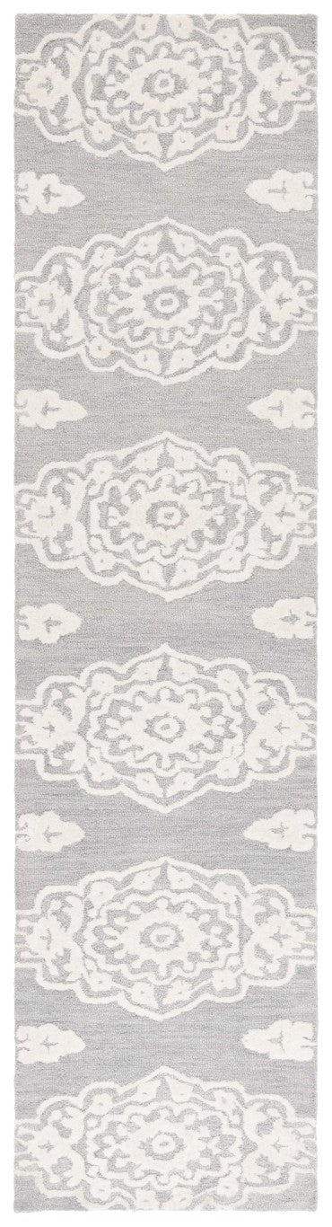 Safavieh Ebony Hand-Tufted Wool Oriental Runner Rug for Hallways with Ivory Grey Pattern EBN655F-29
