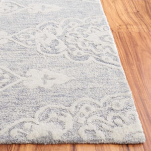 Safavieh Ebony Hand-Tufted Wool Cotton Oriental Accent Rug Low Pile Ivory Grey Transitional EBN655F-3