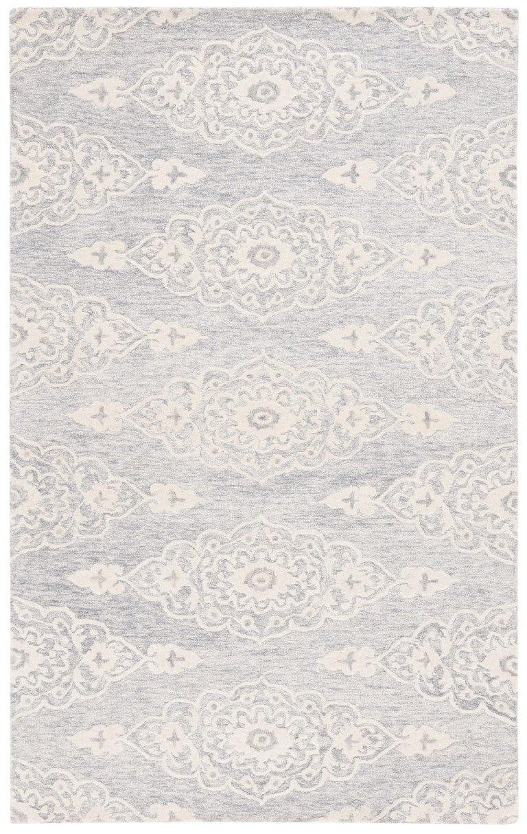 Safavieh Ebony Hand Tufted Wool Oriental Rug Ivory Grey Transitional Living Room Floor Accent EBN655F-6