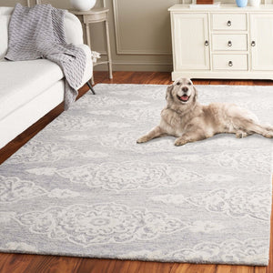 Safavieh Ebony Hand Tufted Wool Oriental Rug Ivory Grey Transitional Living Room Floor Accent EBN655F-6