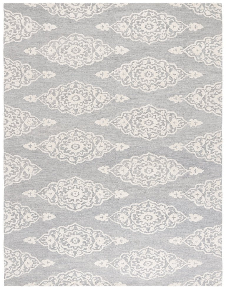 Safavieh Ebony Hand Tufted Wool Oriental Area Rug Ivory Grey Refined Living Room Accent EBN655F-8