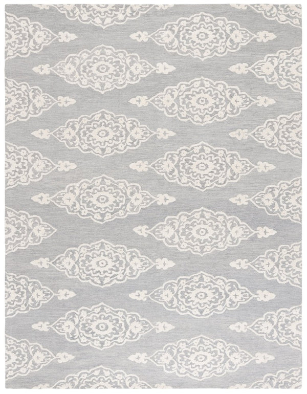 Safavieh Ebony Hand Tufted Wool Oriental Area Rug Ivory Grey Refined Living Room Accent EBN655F-8