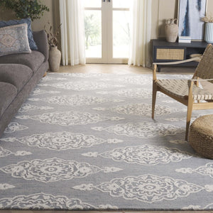 Safavieh Ebony Hand Tufted Wool Oriental Area Rug Ivory Grey Refined Living Room Accent EBN655F-8