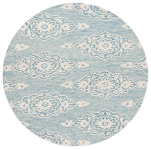 Safavieh Ebony Hand Tufted Wool Cotton Round Rug Oriental Transitional Pattern for Bedroom or Entryway EBN655M-6R