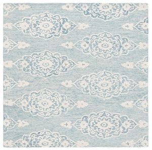 Safavieh Ebony Hand-Tufted Wool Oriental Area Rug Ivory Transitional Pattern for Living Rooms EBN655M-6SQ