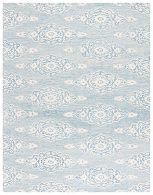Safavieh Ebony Hand Tufted Wool Oriental Area Rug Ivory Blue Transitional Living Room EBN655M-8