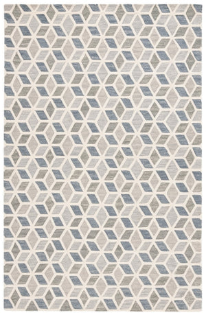 Safavieh Ebony Hand Tufted Wool Geometric Area Rug Ivory Grey Modern Living Room Accent EBN656F-5