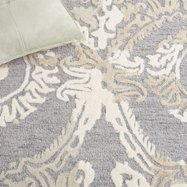 Safavieh Ebony Hand-Tufted Wool Oriental Runner Rug for Hallways and Entryways in Grey Ivory 2'-3" x 9'-0" EBN657F-29