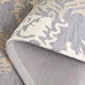 Safavieh Ebony Hand-Tufted Wool Oriental Runner Rug for Hallways and Entryways in Grey Ivory 5'-0" x 8'-0" EBN657F-5