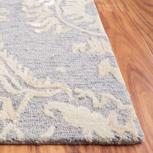 Safavieh Ebony Hand-Tufted Wool Oriental Runner Rug for Hallways and Entryways in Grey Ivory 6'-0" x 6'-0" - B EBN657F-6SQ