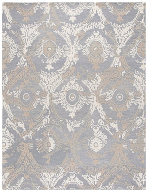 Safavieh Ebony Hand-Tufted Wool Oriental Runner Rug for Hallways and Entryways in Grey Ivory 8'-0" x 10'-0" EBN657F-8