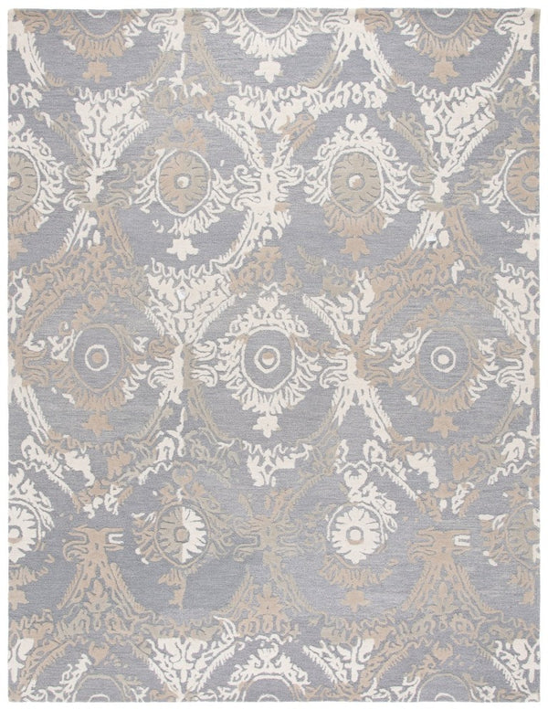 Safavieh Ebony Hand-Tufted Wool Oriental Runner Rug for Hallways and Entryways in Grey Ivory 8'-0" x 10'-0" EBN657F-8