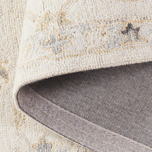 Safavieh Ebony Hand‑Tufted Wool-Cotton Runner In Ivory & Grey Floral — Low-Profile Durable Hallway Elegance 2'-3" x 8'-0" EBN680A-28
