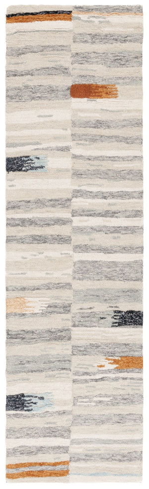 Safavieh Ebony Hand-tufted Area Rug: Luxurious Abstract Design In Soft Hues For Modern Home Elegance Ivory ,Grey 85% Wool,15% Cotton Ebn703a-29