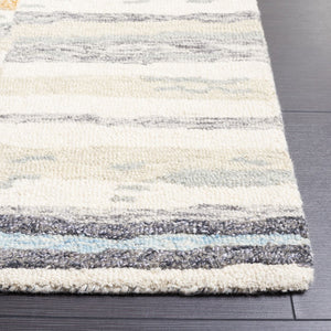 Safavieh Ebony Hand-tufted Area Rug: Luxurious Abstract Design In Soft Hues For Modern Home Elegance Ivory ,Grey 85% Wool,15% Cotton Ebn703a-29