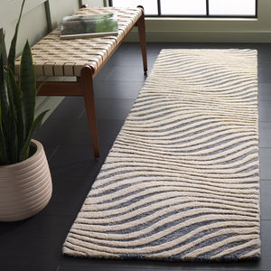 Safavieh Ebony Hand-tufted Area Rug – Luxurious Wool & Cotton Blend For Modern Living Spaces, 6x9 Ft Grey ,Ivory 85% Wool,15% Cotton Ebn707f-28