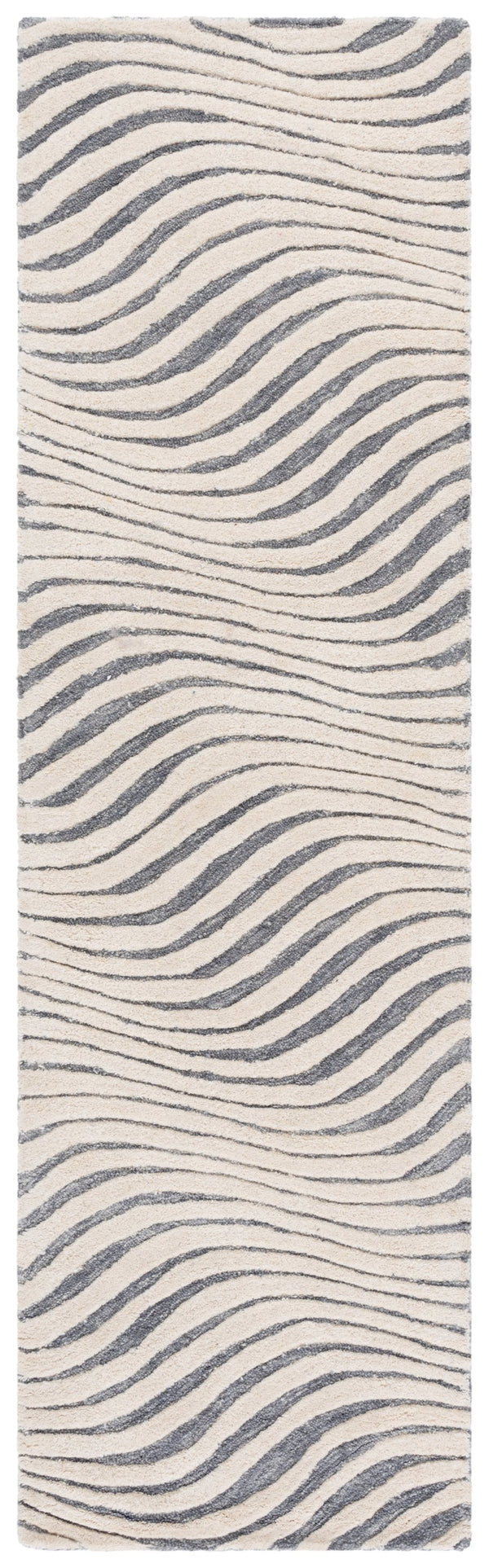 Safavieh Ebony Hand-tufted Area Rug – Luxurious Wool & Cotton Blend For Modern Living Spaces, 6x9 Ft Grey ,Ivory 85% Wool,15% Cotton Ebn707f-28